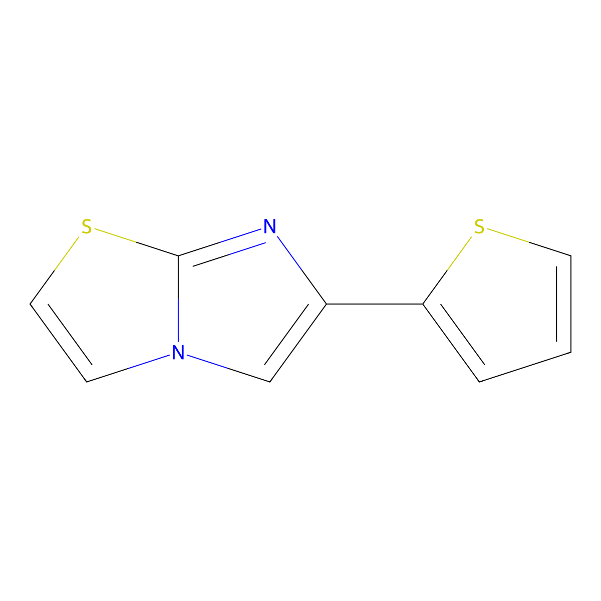 6-(Thiophen-2-yl)imidazo[2,1-b][1,3]thiazole molecular structure, CAS 6649-72-5