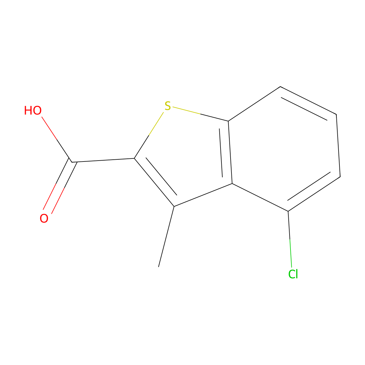 4-Chloro-3-methylbenzo[B]thiophene-2-carboxylic acid molecular structure, CAS 66490-31-1