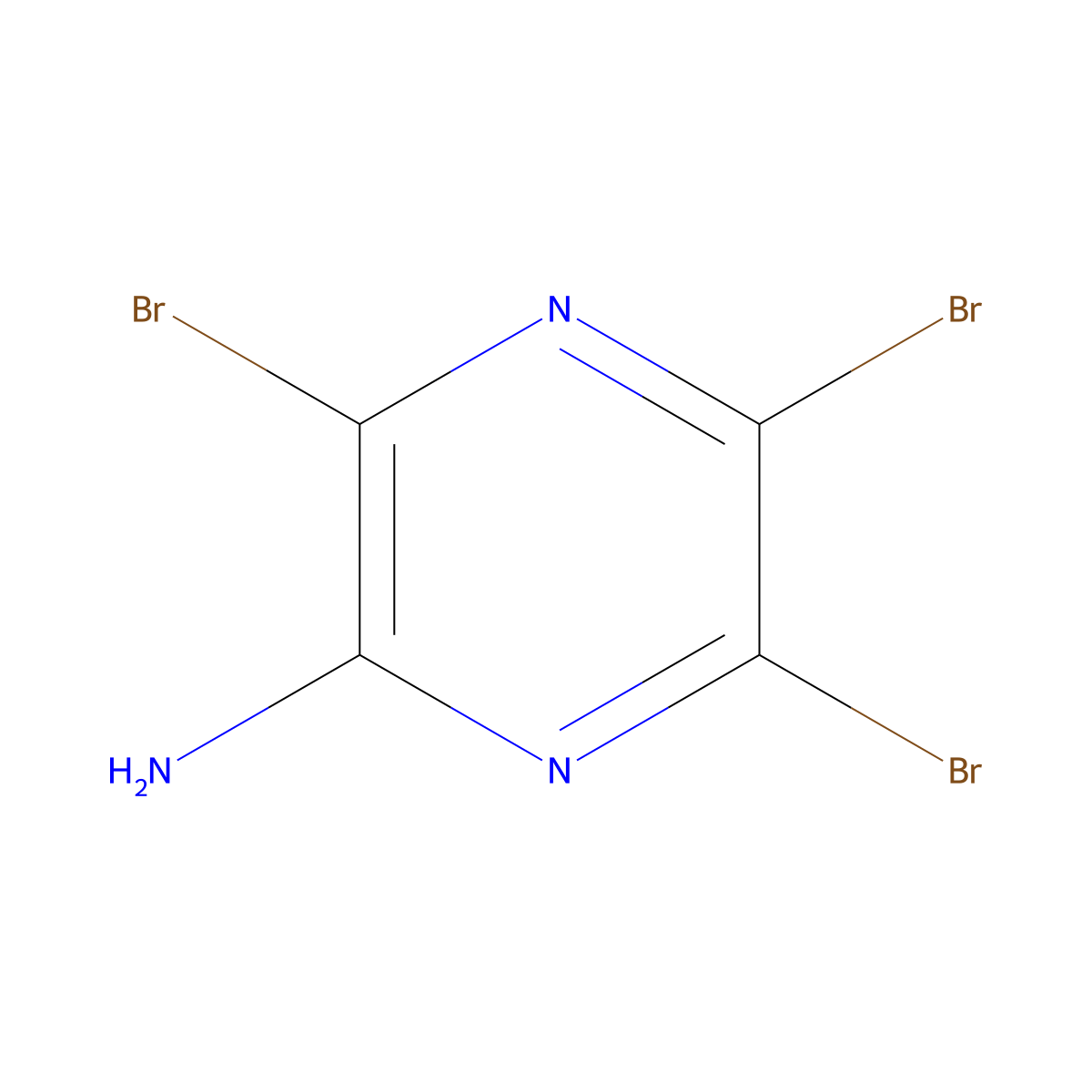 3,5,6-Tribromopyrazin-2-amine molecular structure, CAS 66490-61-7