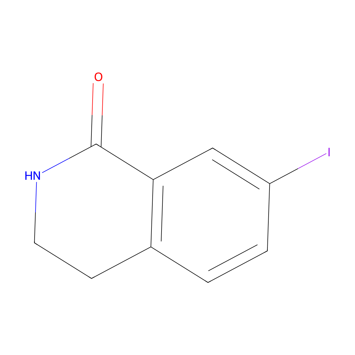 7-Iodo-3,4-dihydroisoquinolin-1(2H)-one molecular structure, CAS 66491-04-1