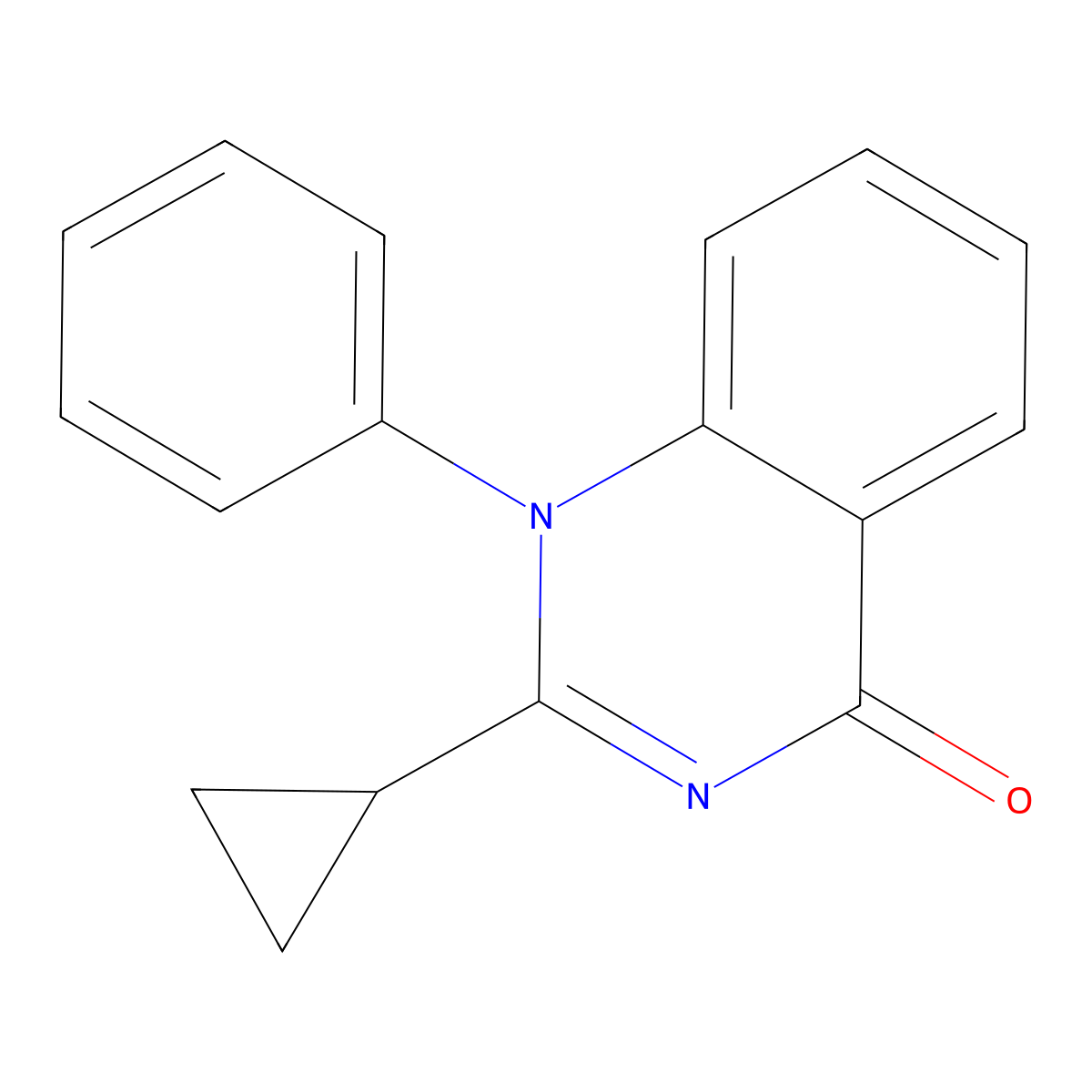 2-Cyclopropyl-1-phenylquinazolin-4(1H)-one molecular structure, CAS 66491-82-5