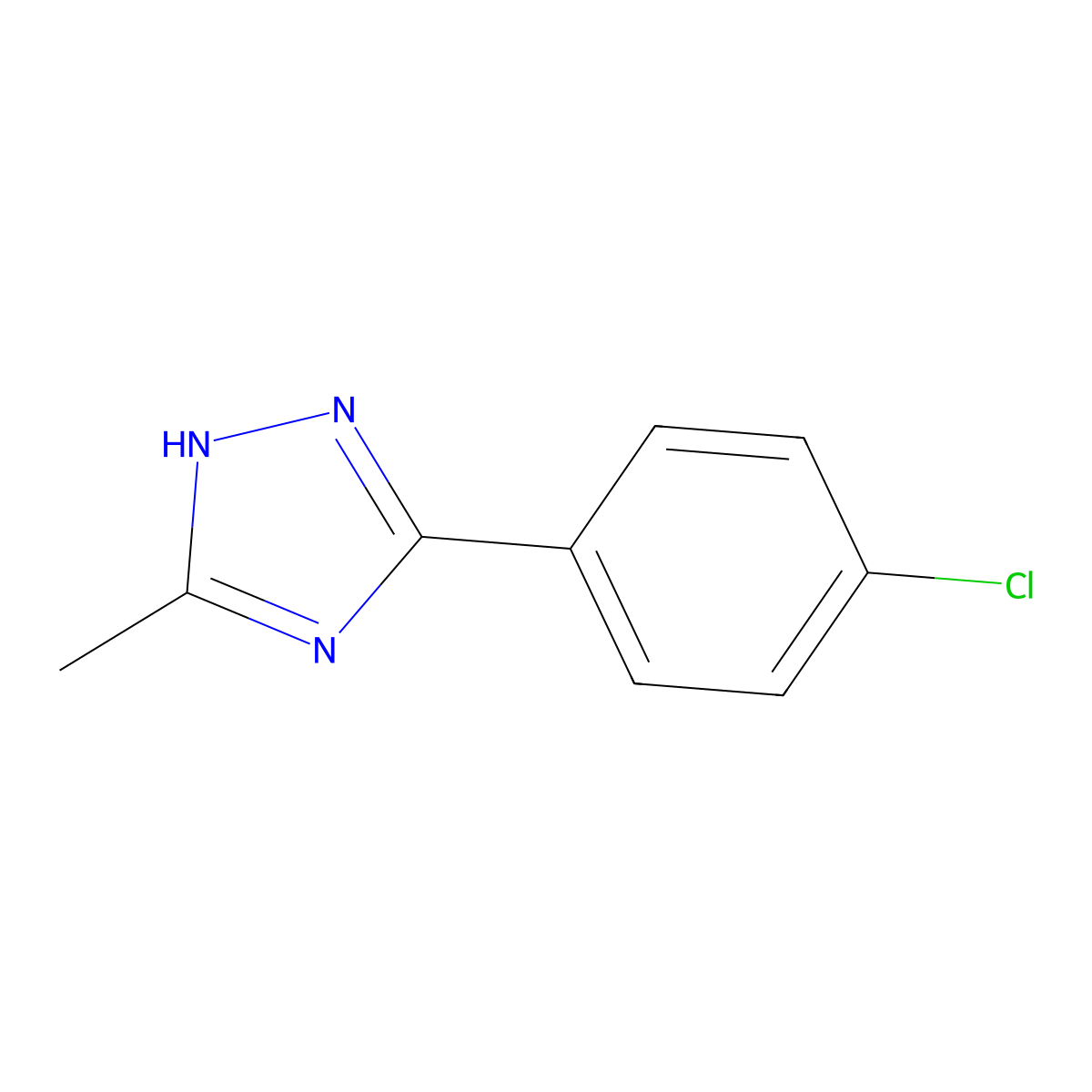 3-(4-Chlorophenyl)-5-methyl-1H-1,2,4-triazole molecular structure, CAS 66492-63-5