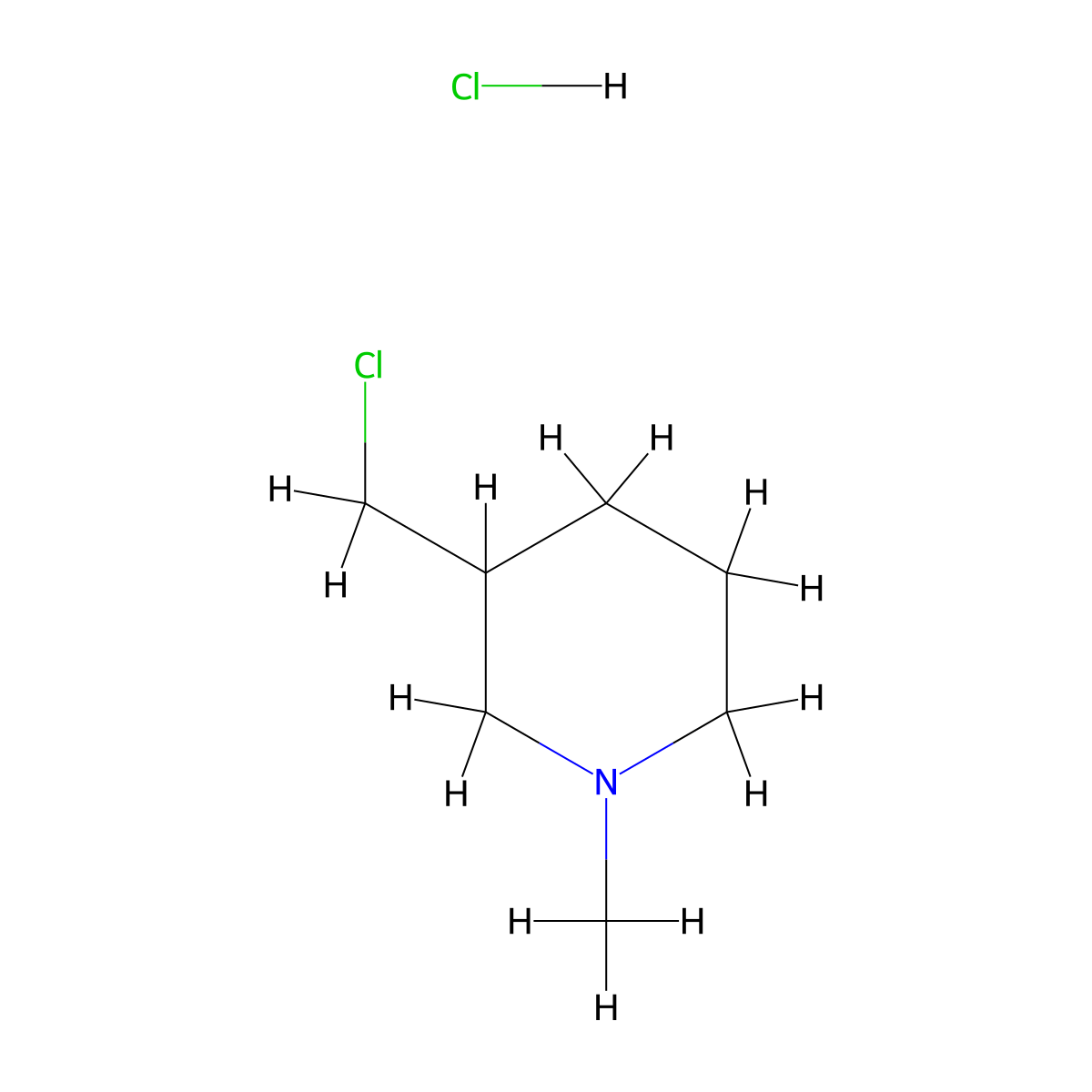 3-Chloromethyl-1-methylpiperidinium chloride molecular structure, CAS 66496-82-0