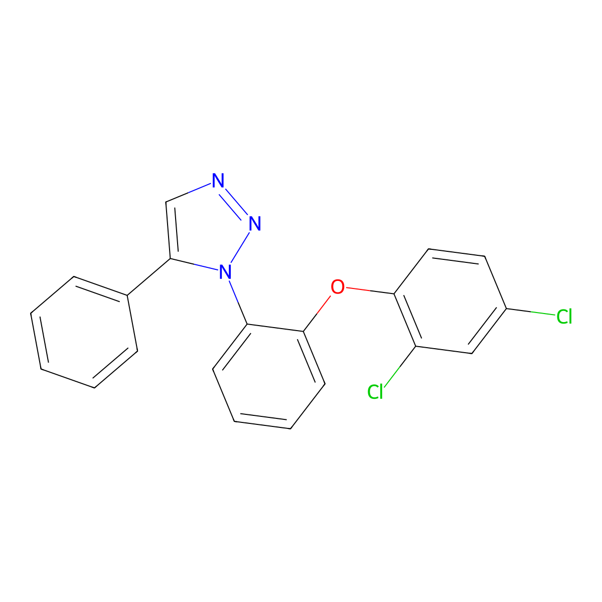 1H-1,2,3-Triazole, 1-[2-(2,4-dichlorophenoxy)phenyl]-5-phenyl- molecular structure, CAS 664966-05-6