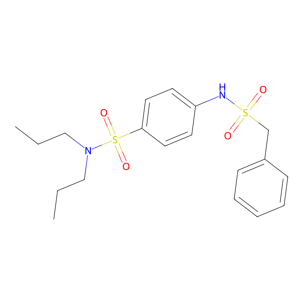 4-(benzylsulfonylamino)-N,N-dipropylbenzenesulfonamide molecular structure, CAS 664968-37-0