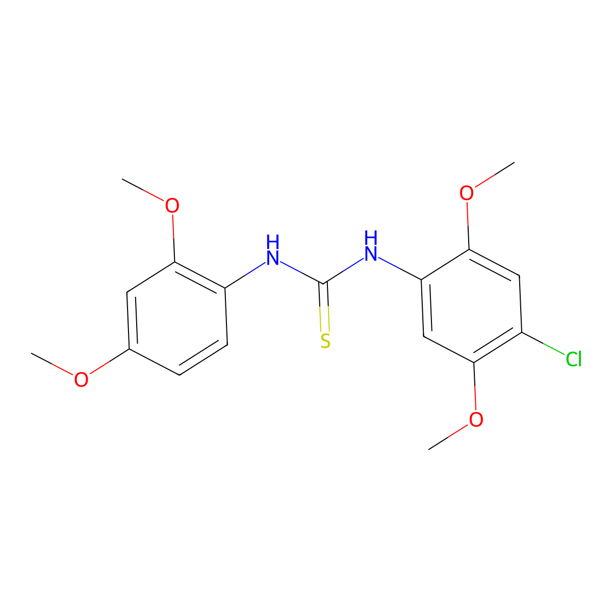 1-(4-Chloro-2,5-dimethoxyphenyl)-3-(2,4-dimethoxyphenyl)thiourea molecular structure, CAS 664968-49-4