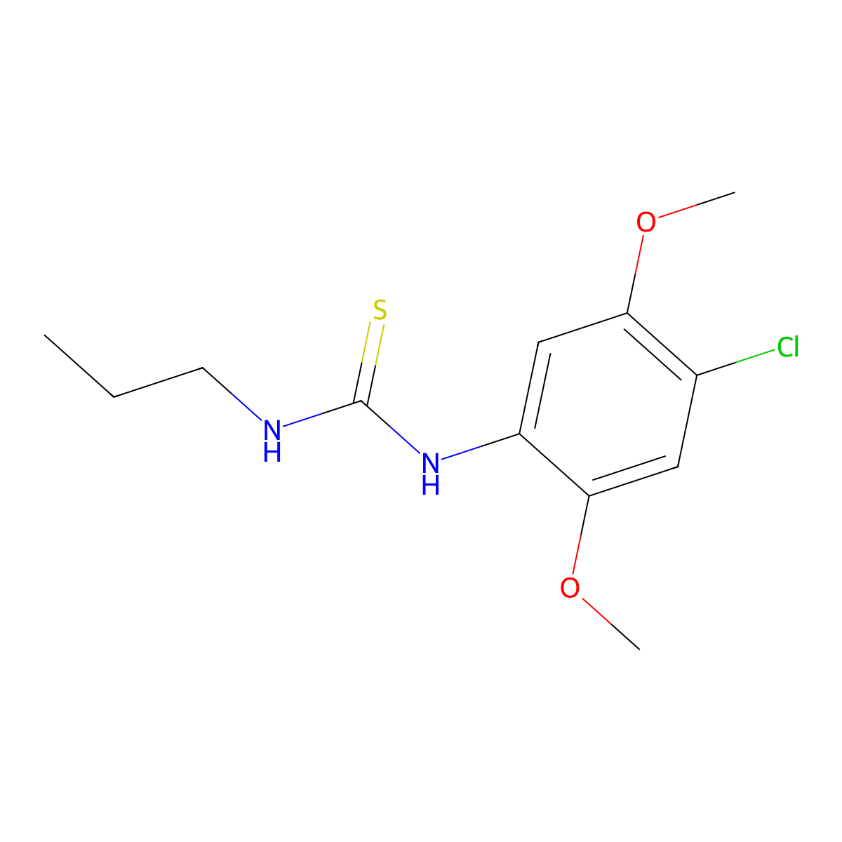 1-(4-Chloro-2,5-dimethoxyphenyl)-3-propylthiourea molecular structure, CAS 664968-67-6