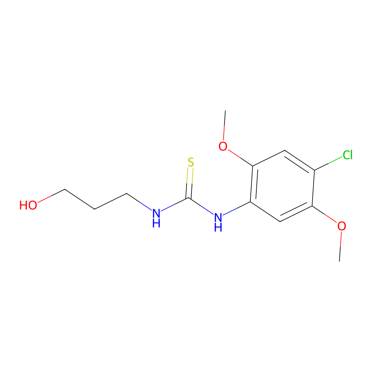 1-(4-Chloro-2,5-dimethoxyphenyl)-3-(3-hydroxypropyl)thiourea molecular structure, CAS 664968-70-1