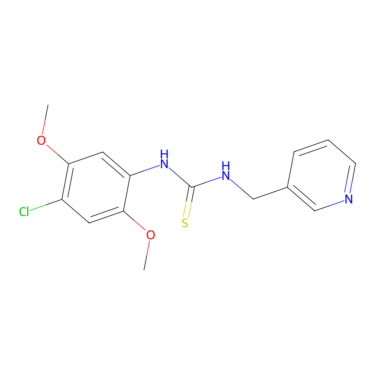 1-(4-Chloro-2,5-dimethoxyphenyl)-3-(pyridin-3-ylmethyl)thiourea molecular structure, CAS 664968-87-0