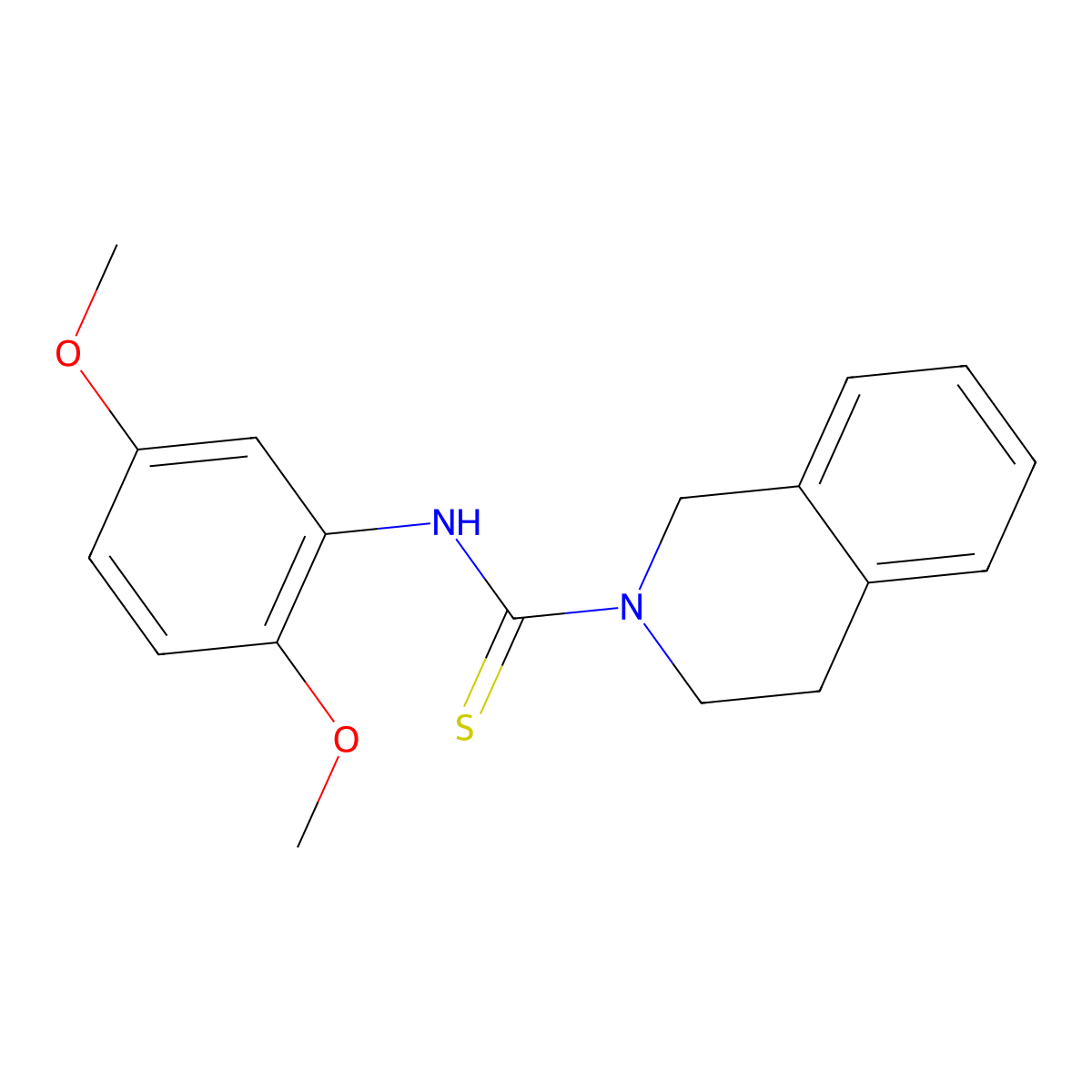 N-(2,5-dimethoxyphenyl)-3,4-dihydro-2(1H)-isoquinolinecarbothioamide molecular structure, CAS 664969-18-0