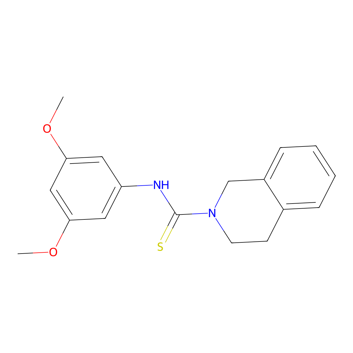 N-(3,5-dimethoxyphenyl)-3,4-dihydroisoquinoline-2(1H)-carbothioamide molecular structure, CAS 664969-19-1