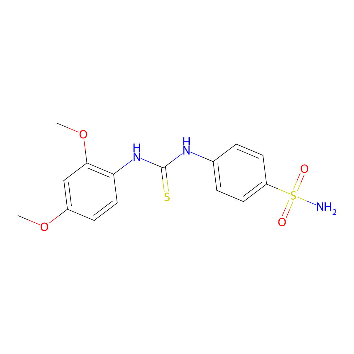 1-(2,4-Dimethoxyphenyl)-3-(4-sulfamoylphenyl)thiourea molecular structure, CAS 664969-62-4