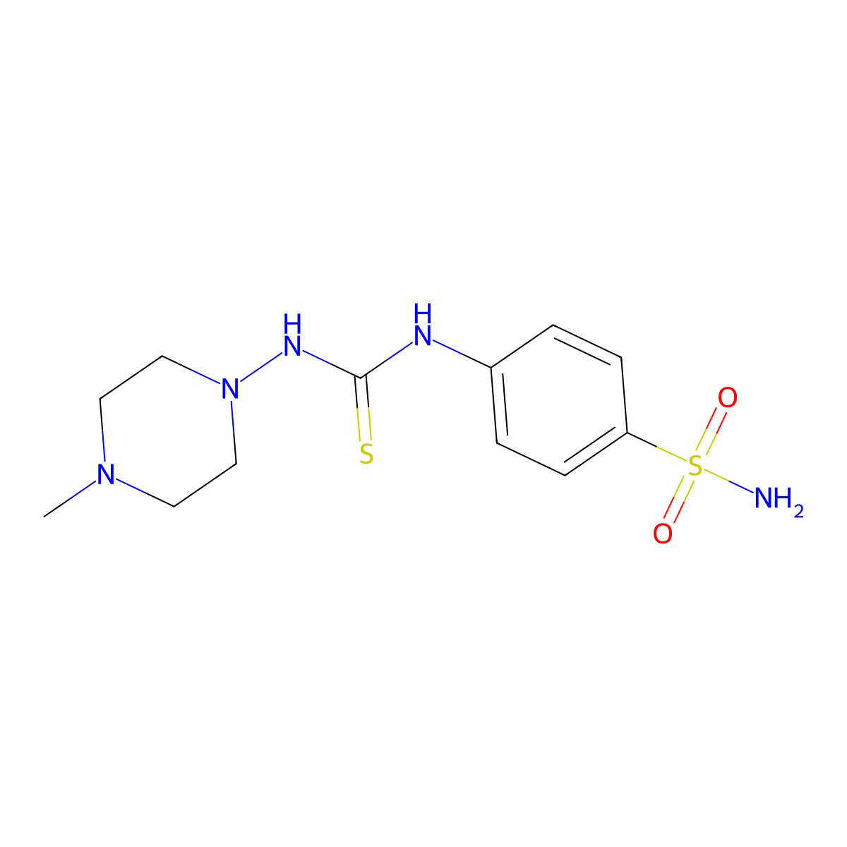 4-({[(4-Methylpiperazin-1-YL)amino]carbonothioyl}amino)benzenesulfonamide molecular structure, CAS 664969-63-5