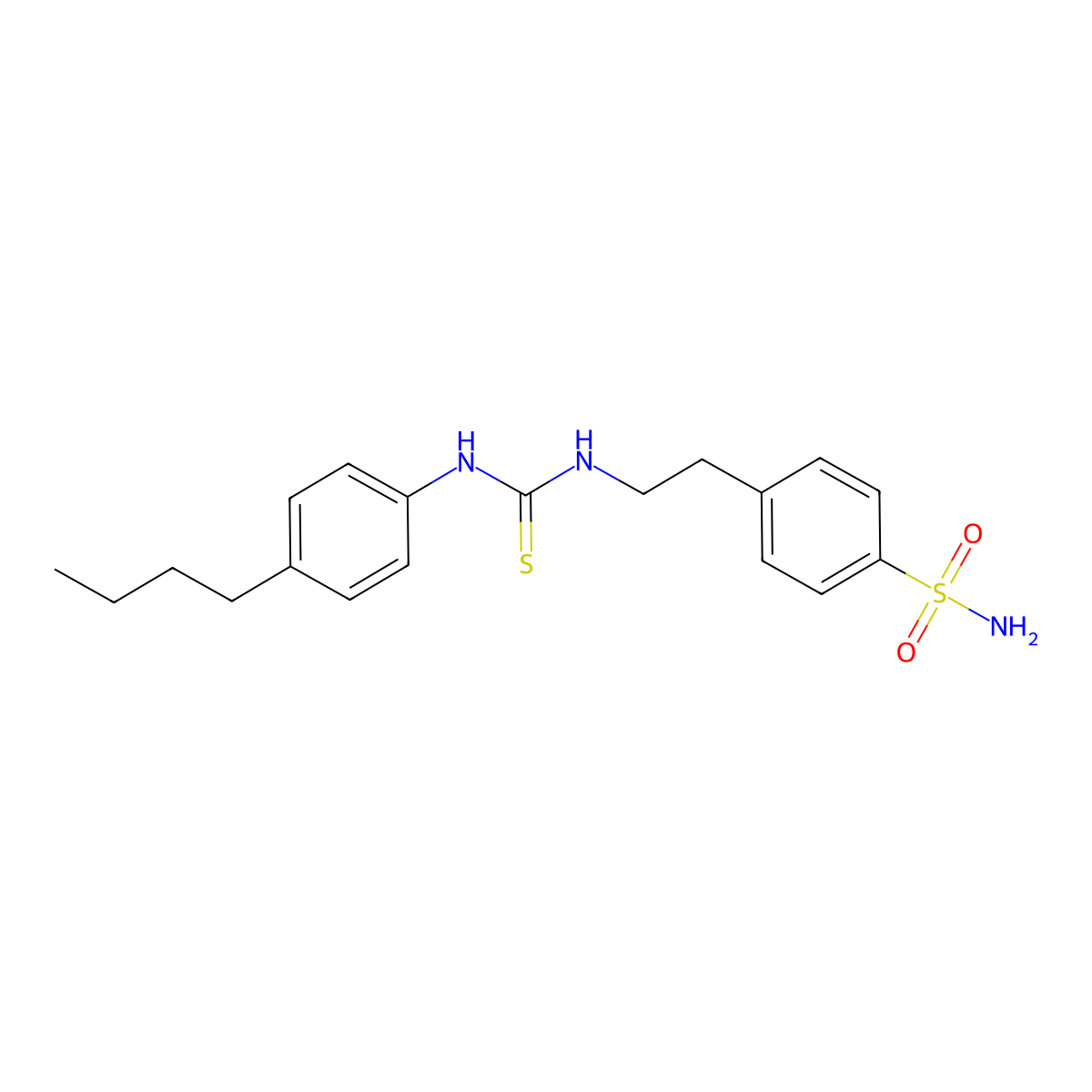 1-(4-Butylphenyl)-3-[2-(4-sulfamoylphenyl)ethyl]thiourea molecular structure, CAS 664969-65-7