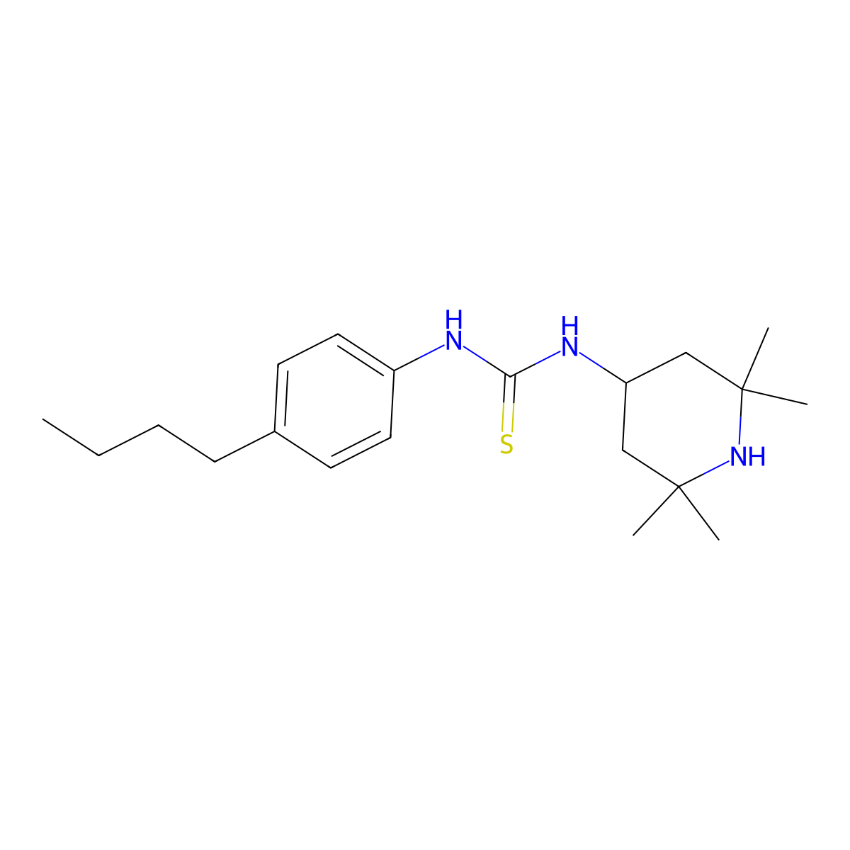 1-(4-Butylphenyl)-3-(2,2,6,6-tetramethylpiperidin-4-yl)thiourea molecular structure, CAS 664969-66-8