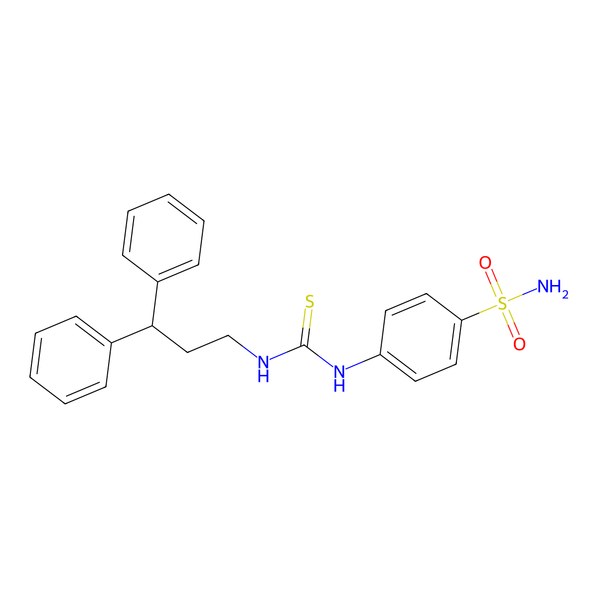 1-(3,3-Diphenylpropyl)-3-(4-sulfamoylphenyl)thiourea molecular structure, CAS 664969-69-1