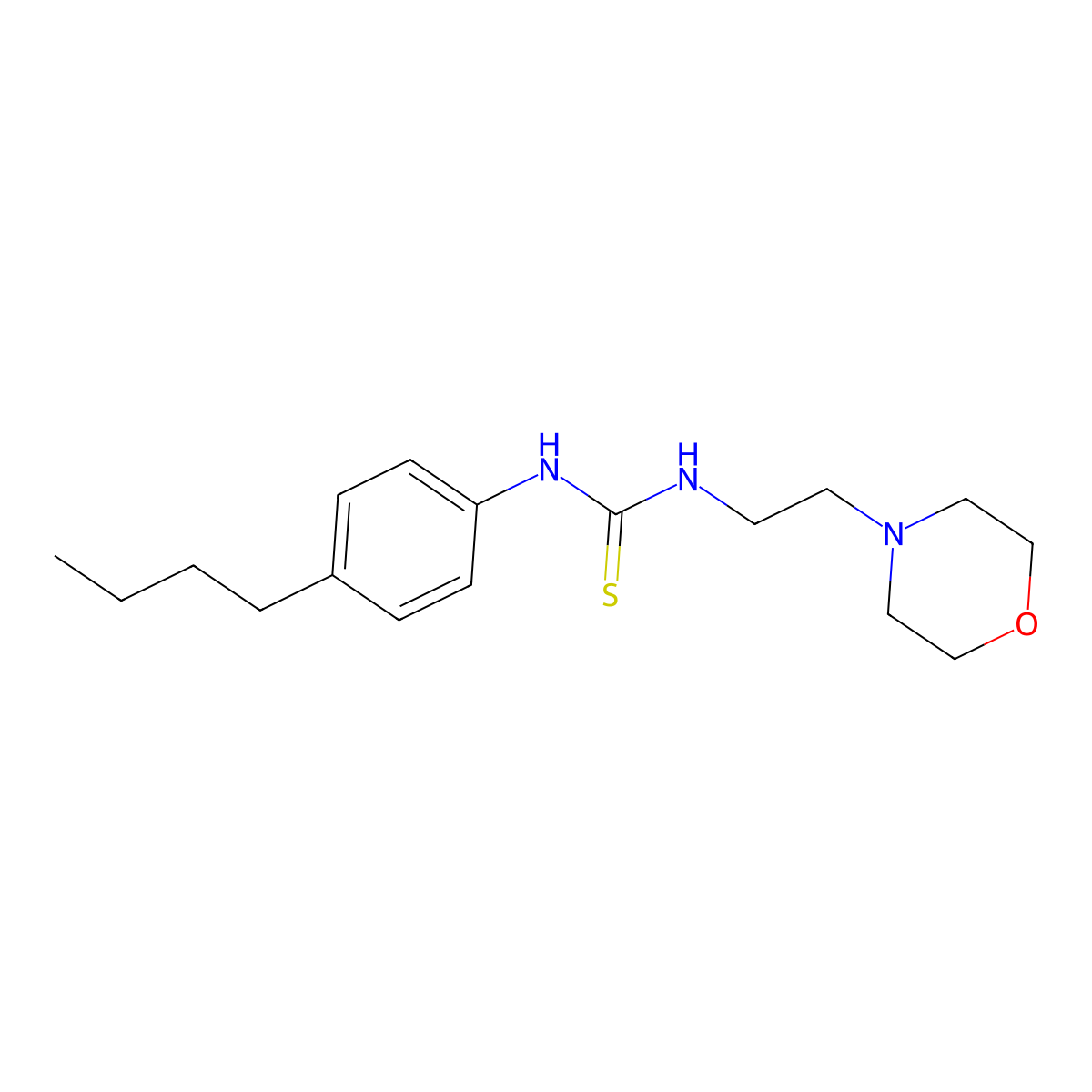 N-(4-butylphenyl)-N'-[2-(4-morpholinyl)ethyl]thiourea molecular structure, CAS 664969-70-4