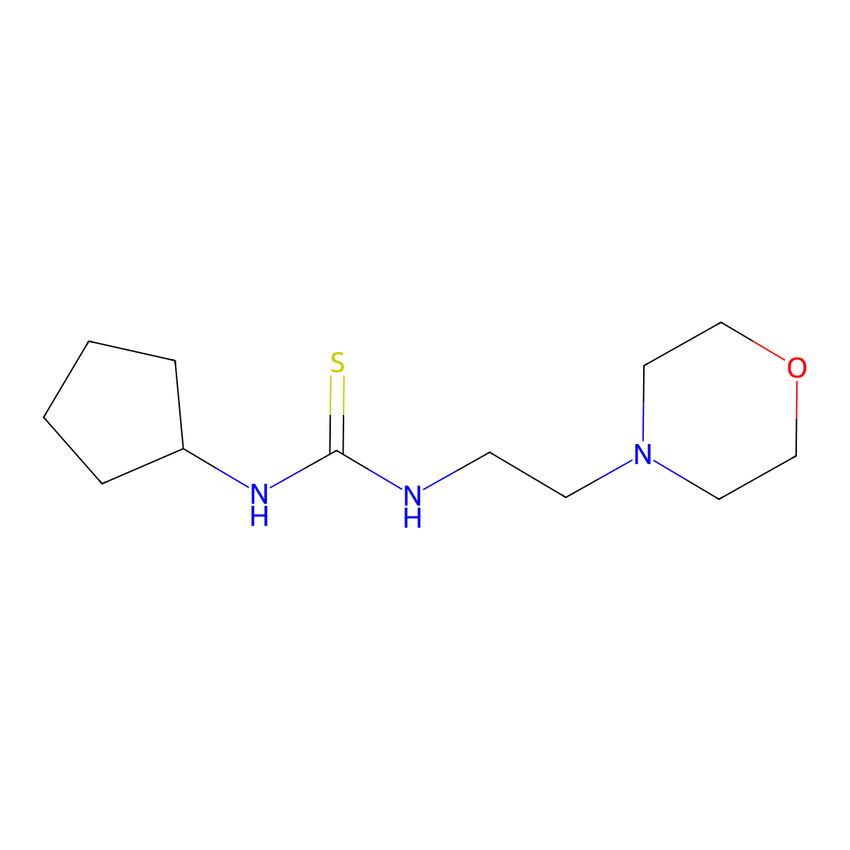 1-Cyclopentyl-3-(2-morpholin-4-ylethyl)thiourea molecular structure, CAS 664969-71-5