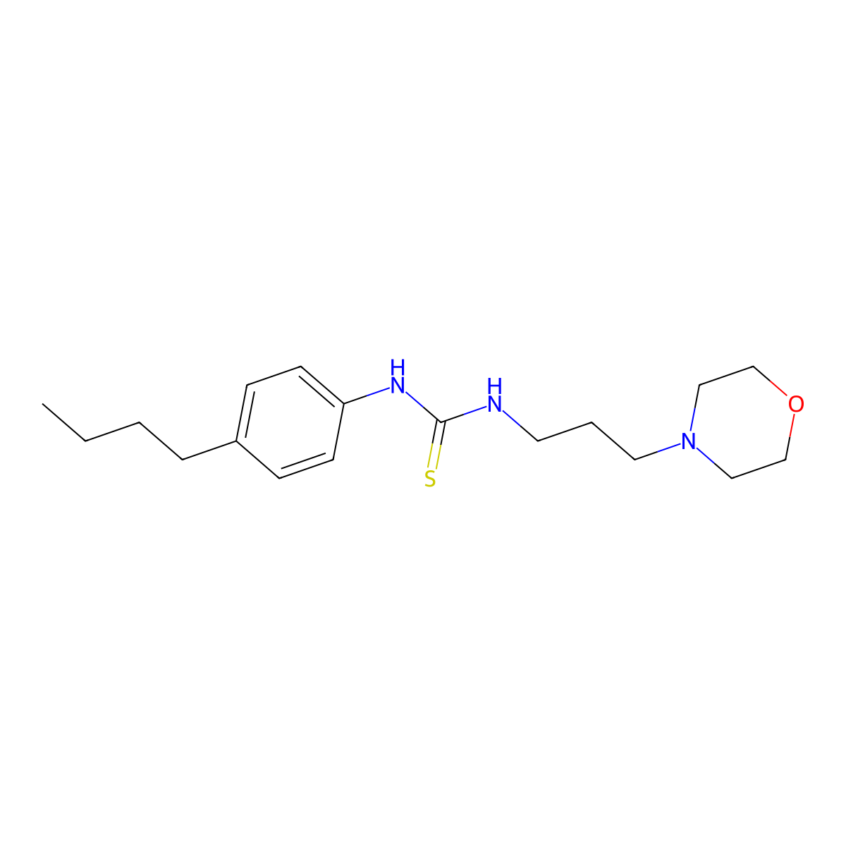 N-(4-butylphenyl)-N'-[3-(4-morpholinyl)propyl]thiourea molecular structure, CAS 664969-72-6