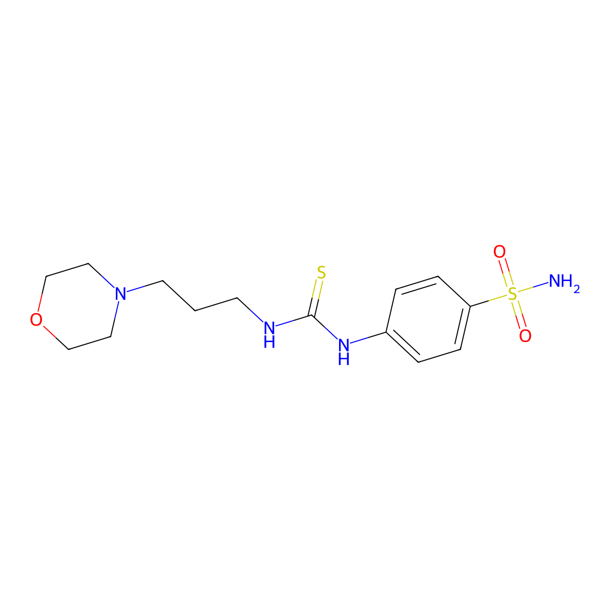 1-(3-Morpholin-4-ylpropyl)-3-(4-sulfamoylphenyl)thiourea molecular structure, CAS 664969-73-7