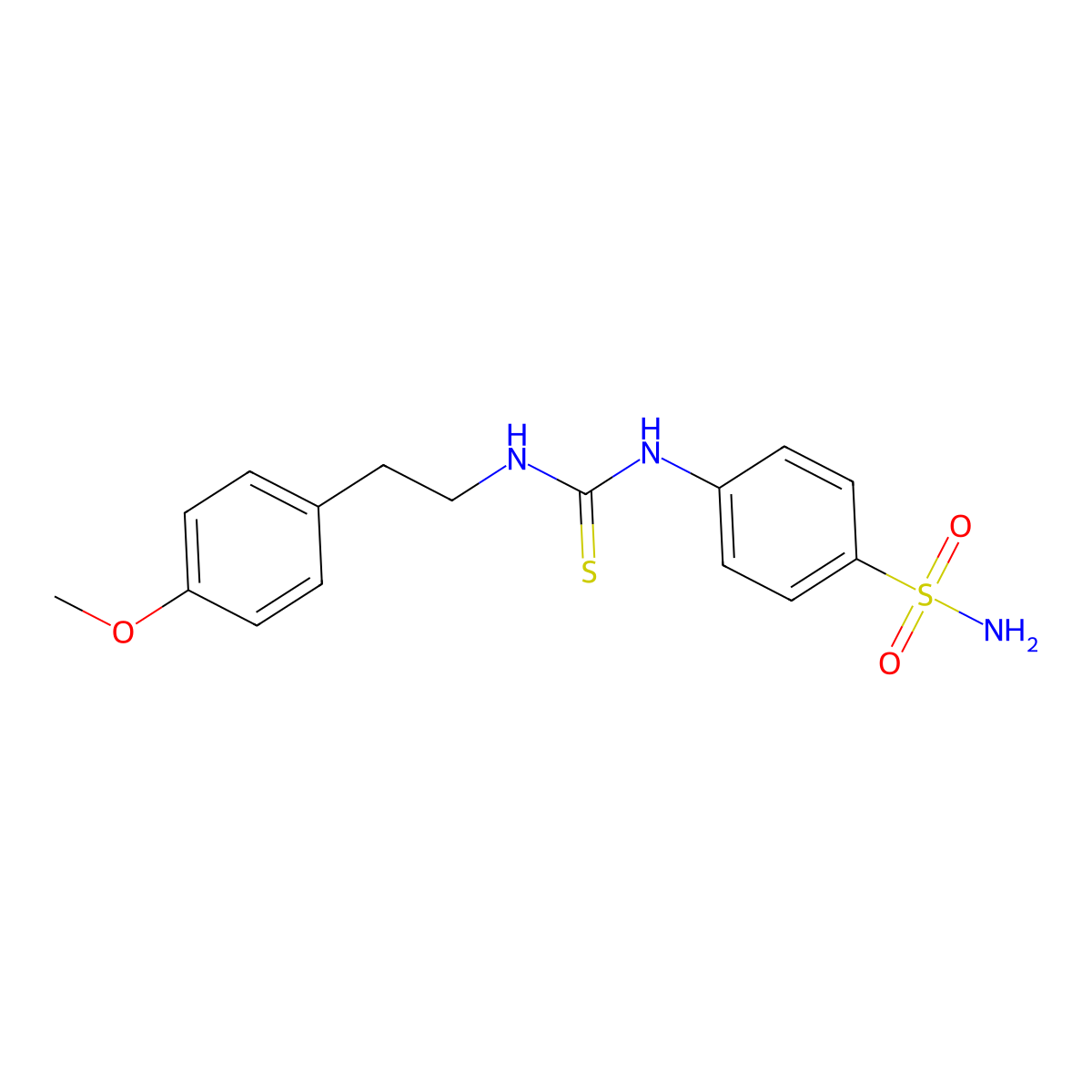 1-[2-(4-Methoxyphenyl)ethyl]-3-(4-sulfamoylphenyl)thiourea molecular structure, CAS 664969-91-9