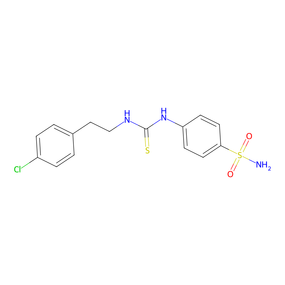 1-[2-(4-Chlorophenyl)ethyl]-3-(4-sulfamoylphenyl)thiourea molecular structure, CAS 664969-93-1