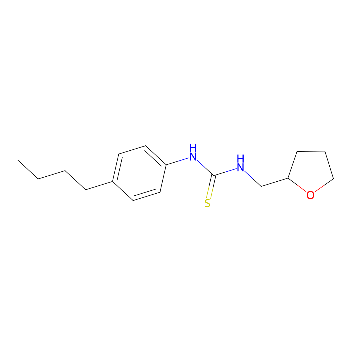 1-(4-Butylphenyl)-3-(oxolan-2-ylmethyl)thiourea molecular structure, CAS 664969-96-4