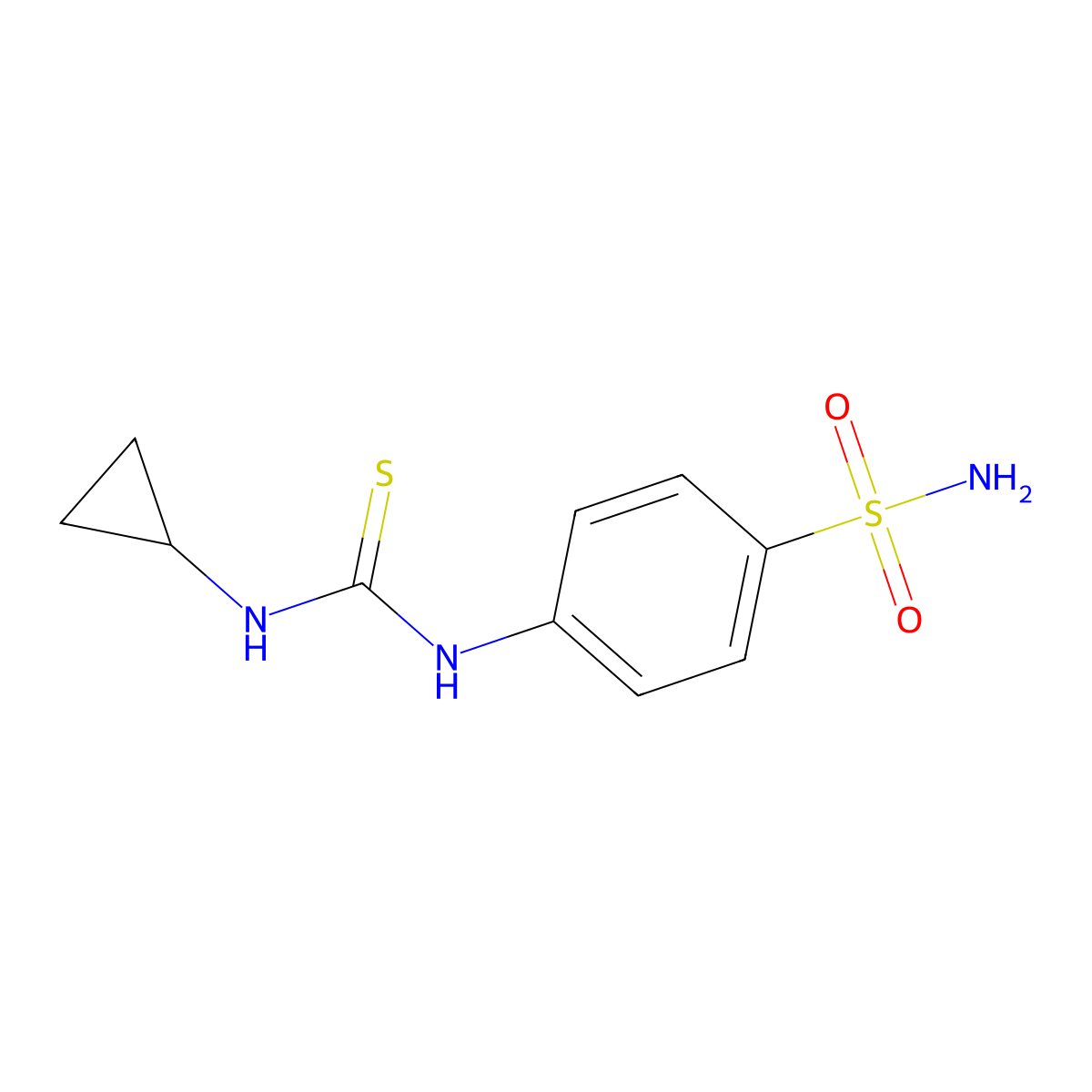 1-Cyclopropyl-3-(4-sulfamoylphenyl)thiourea molecular structure, CAS 664970-12-1