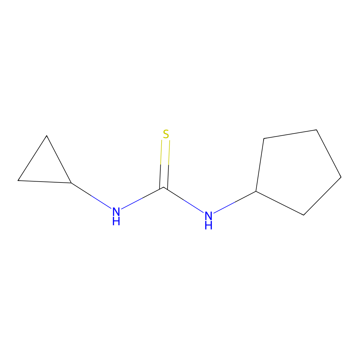 1-Cyclopentyl-3-cyclopropylthiourea molecular structure, CAS 664970-14-3