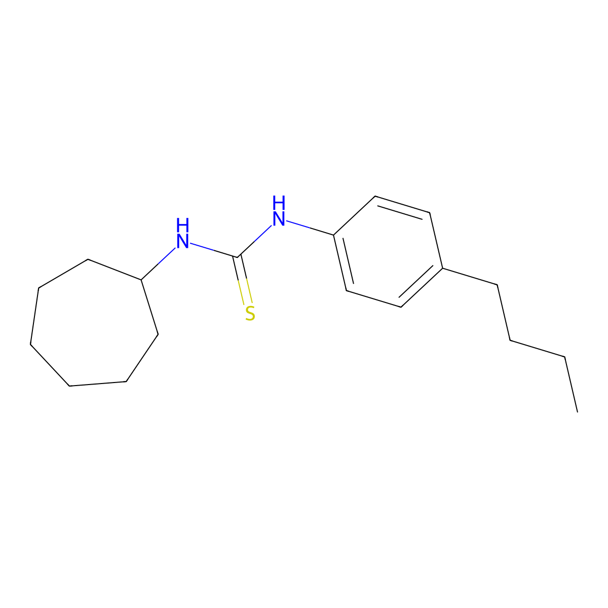 1-(4-Butylphenyl)-3-cycloheptylthiourea molecular structure, CAS 664970-18-7