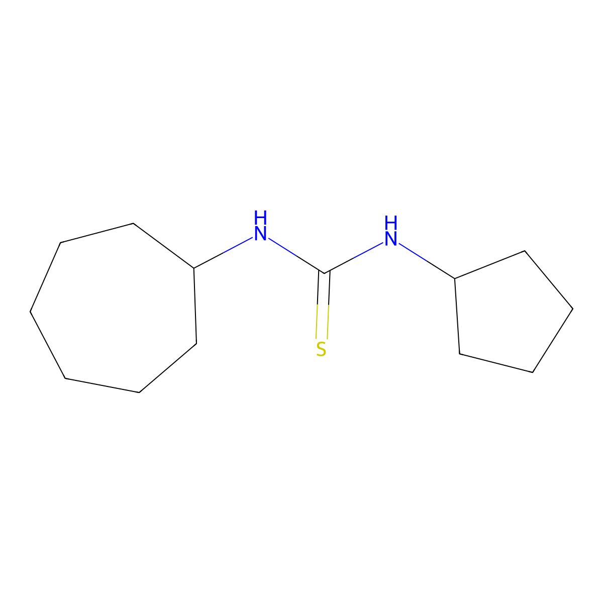 1-Cycloheptyl-3-cyclopentylthiourea molecular structure, CAS 664970-22-3