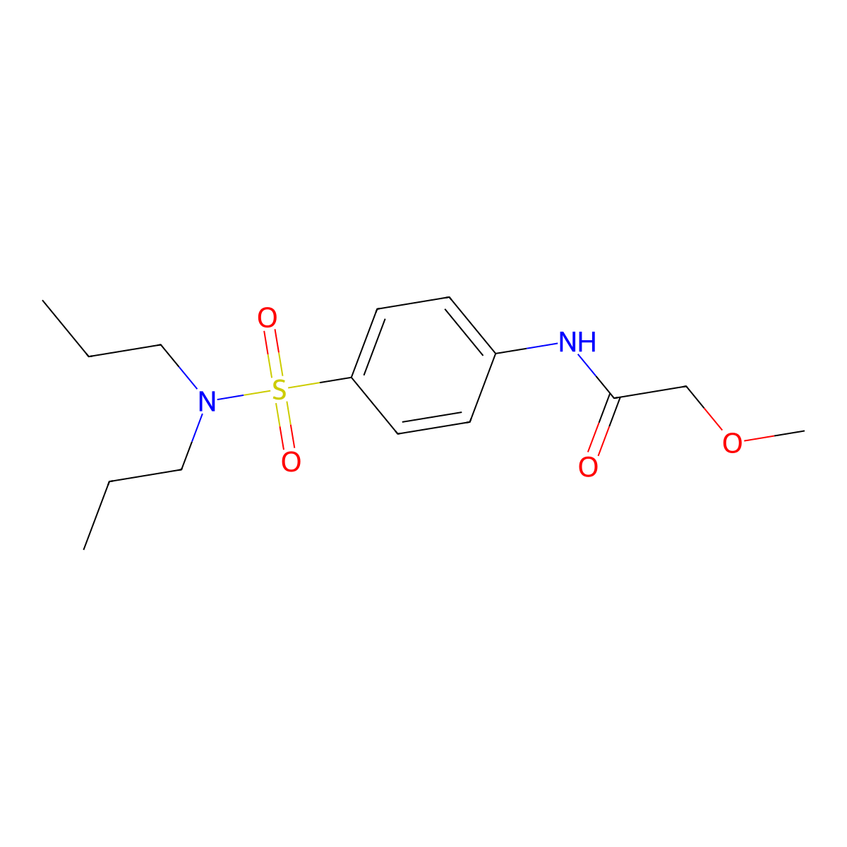 N-[4-(dipropylsulfamoyl)phenyl]-2-methoxyacetamide molecular structure, CAS 664970-58-5
