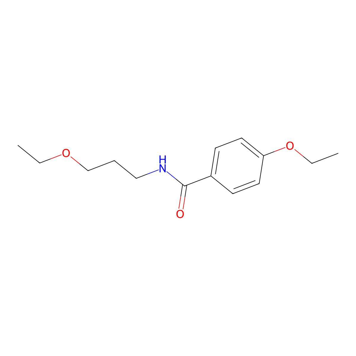 4-ethoxy-N-(3-ethoxypropyl)benzamide molecular structure, CAS 664971-18-0