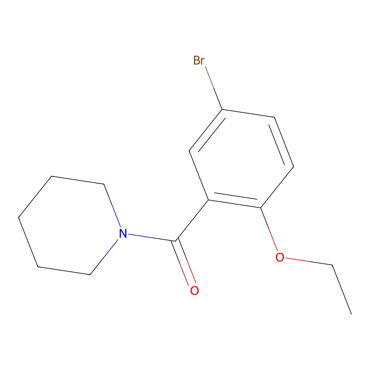 (5-Bromo-2-ethoxyphenyl)-piperidin-1-ylmethanone molecular structure, CAS 664971-25-9