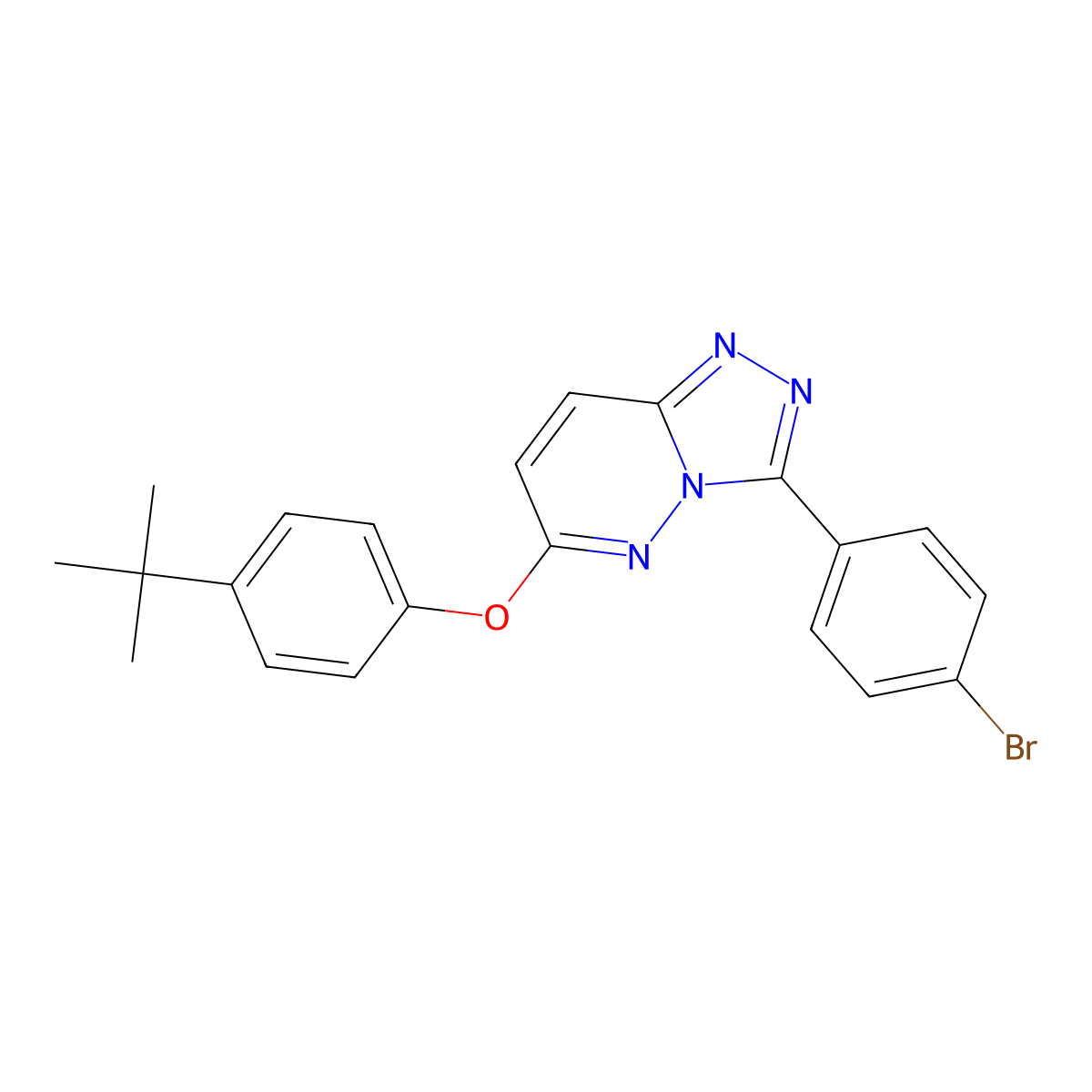 3-(4-Bromophenyl)-6-(4-tert-butylphenoxy)-[1,2,4]triazolo[4,3-b]pyridazine molecular structure, CAS 664971-36-2