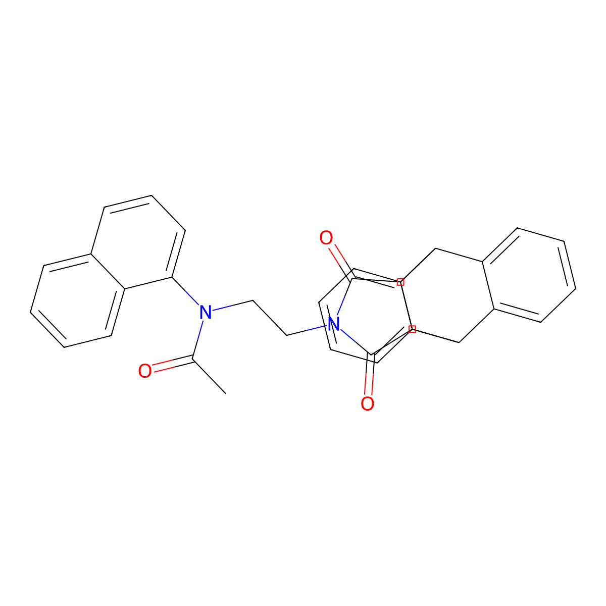 N-(2-(12,14-dioxo-11,12,14,15-tetrahydro-9H-9,10-[3,4]epipyrroloanthracen-13(10H)-yl)ethyl)-N-(naphthalen-1-yl)acetamide molecular structure, CAS 664972-92-3