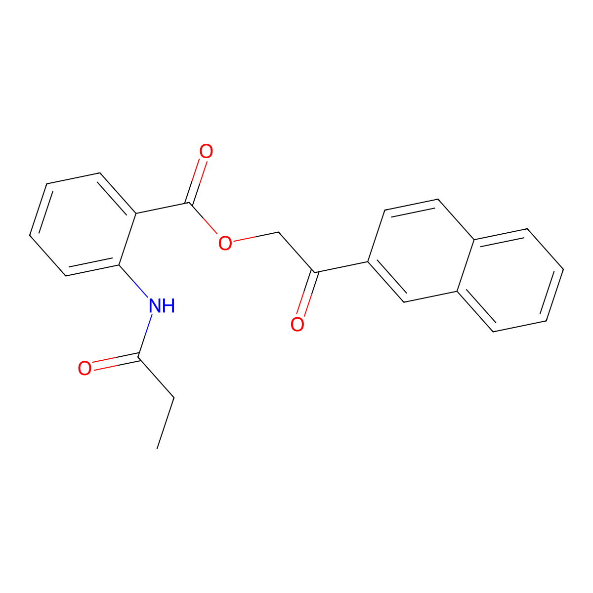2-(2-Naphthyl)-2-oxoethyl 2-(propionylamino)benzoate molecular structure, CAS 664974-62-3