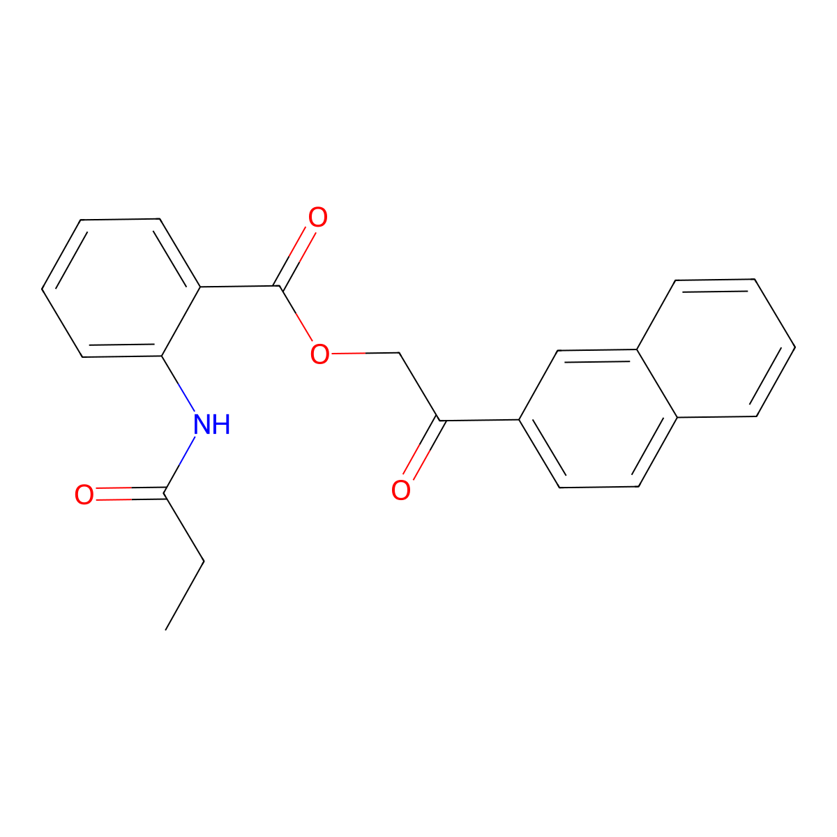 2-(2-Naphthyl)-2-oxoethyl 2-(propionylamino)benzoate molecular structure, CAS 664974-62-3