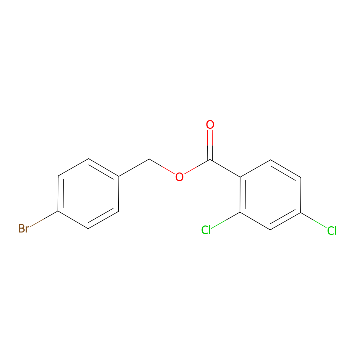 (4-Bromophenyl)methyl 2,4-dichlorobenzoate molecular structure, CAS 664975-57-9
