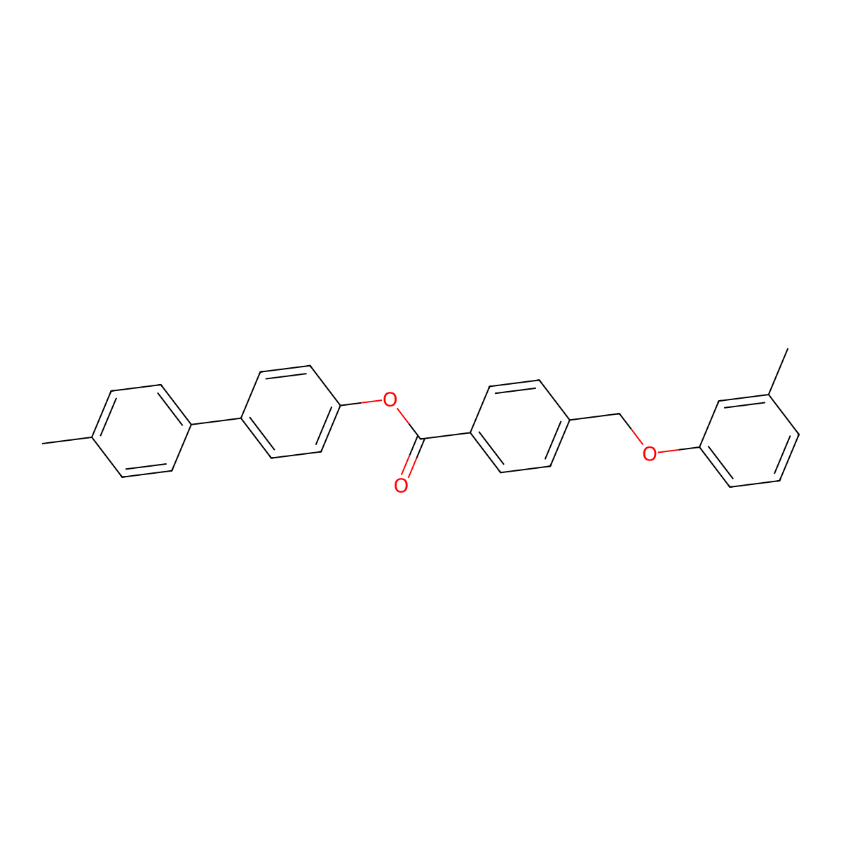 4'-Methyl[1,1'-biphenyl]-4-yl 4-[(3-methylphenoxy)methyl]benzoate molecular structure, CAS 664975-88-6