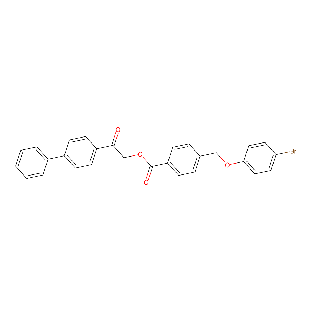 2-[1,1'-Biphenyl]-4-yl-2-oxoethyl 4-[(4-bromophenoxy)methyl]benzoate molecular structure, CAS 664976-10-7