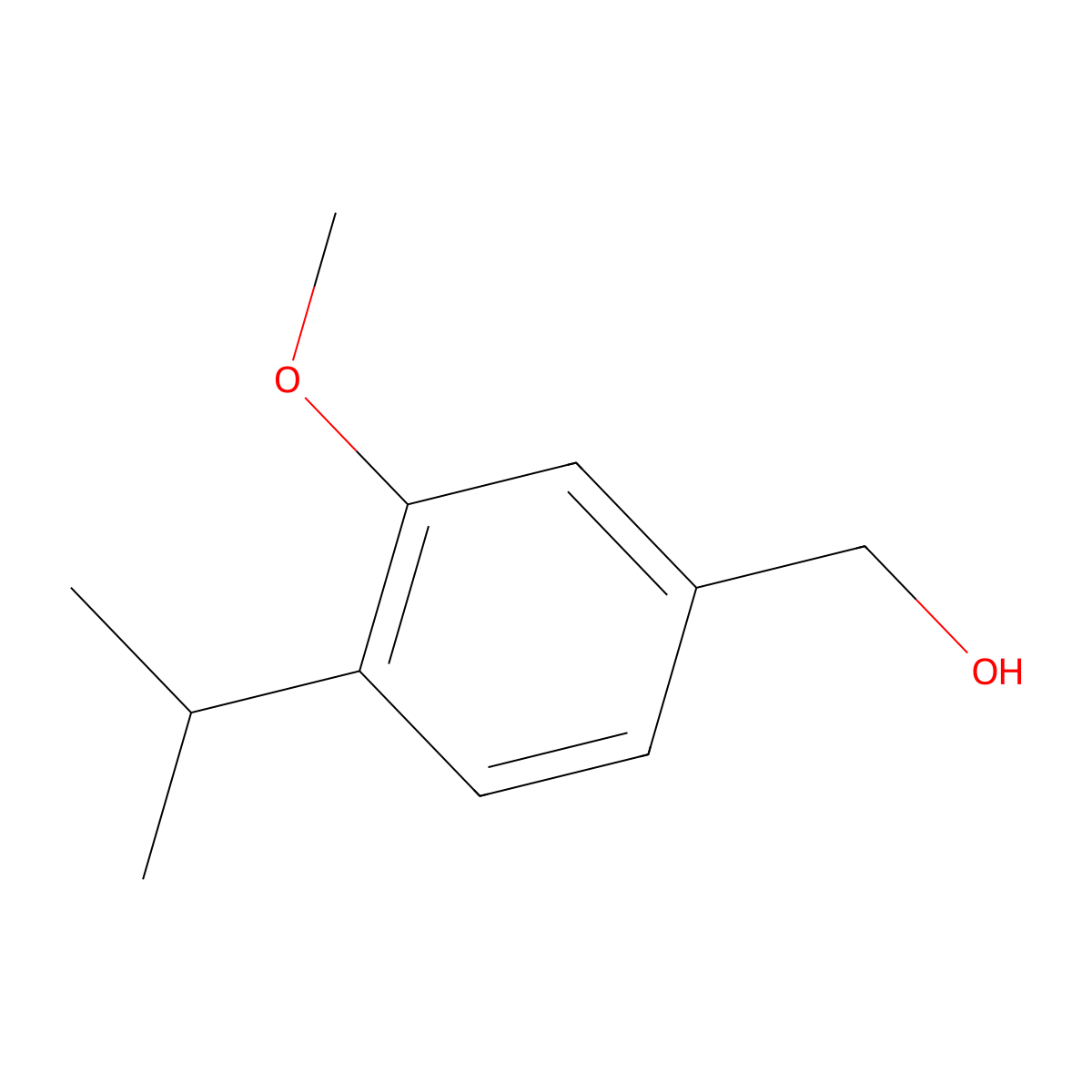 (4-Isopropyl-3-methoxyphenyl)methanol molecular structure, CAS 66498-33-7