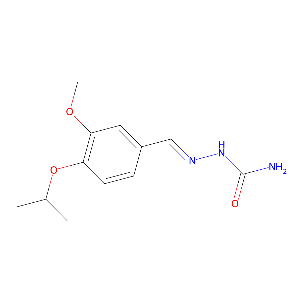 [(3-Methoxy-4-propan-2-yloxyphenyl)methylideneamino]urea molecular structure, CAS 664983-77-1