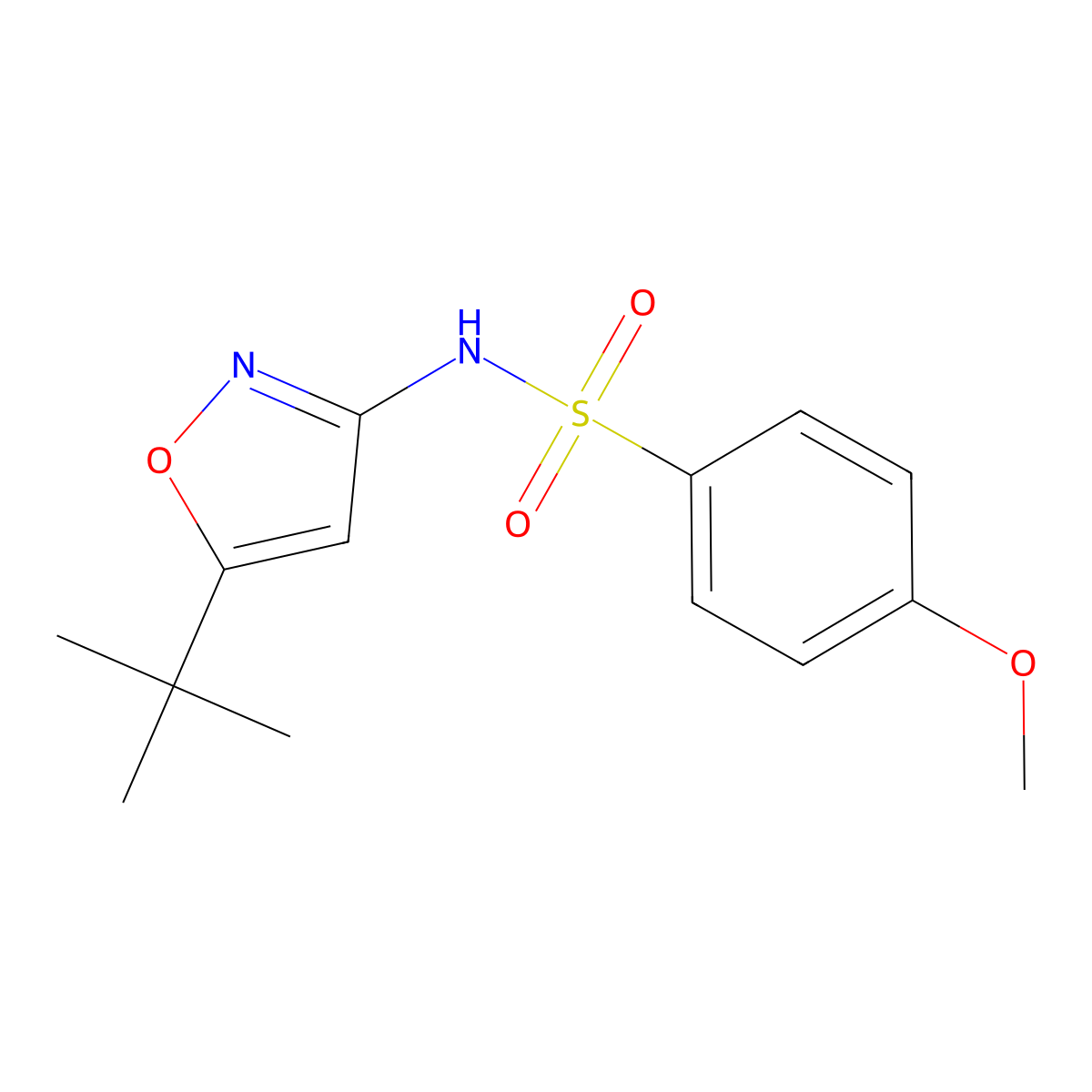 N-(5-tert-butyl-1,2-oxazol-3-yl)-4-methoxybenzenesulfonamide molecular structure, CAS 664984-80-9