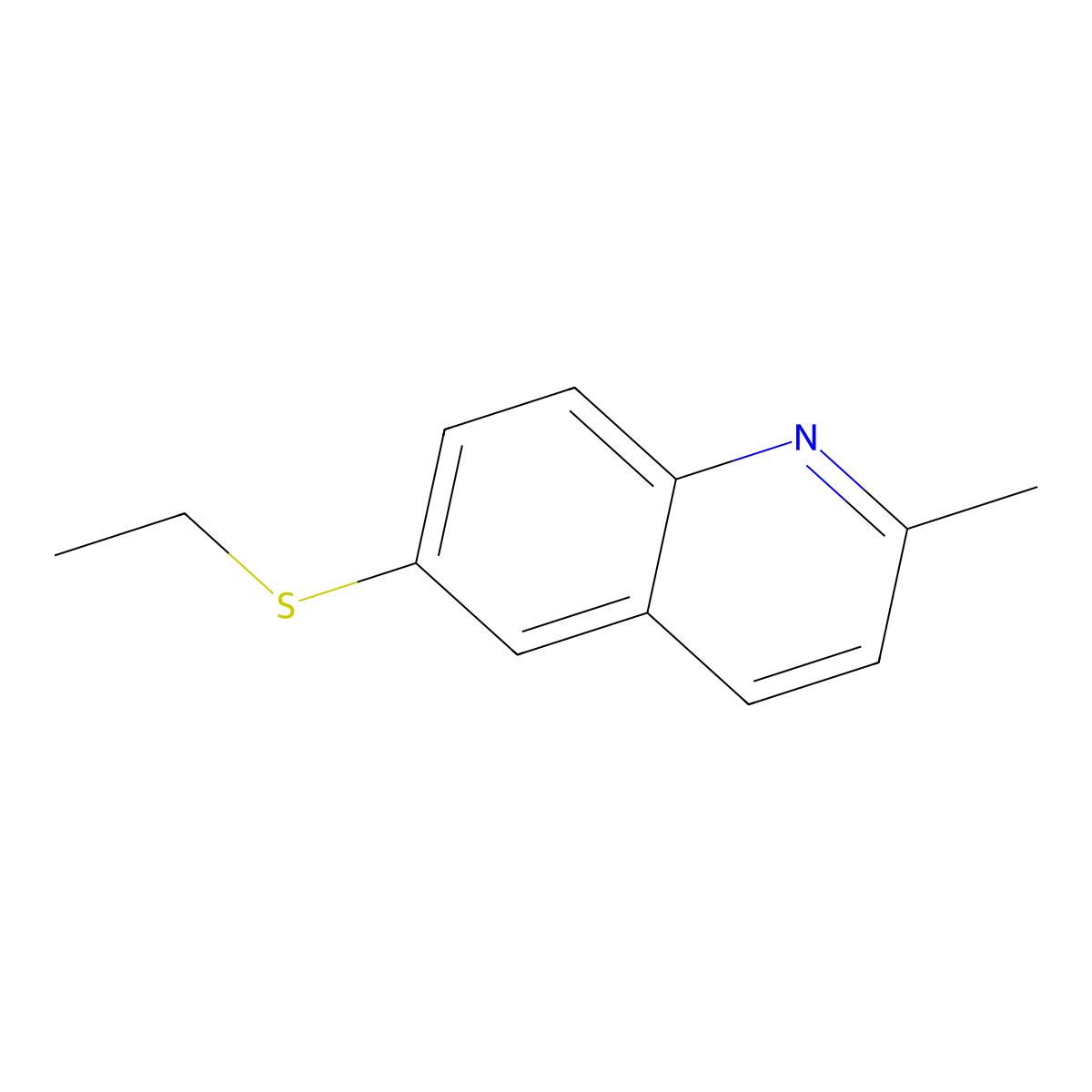 6-(Ethylthio)-2-methylquinoline molecular structure, CAS 664989-32-6