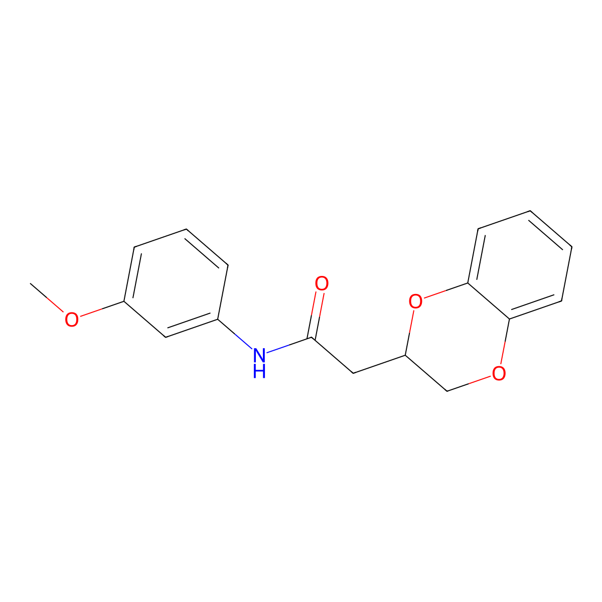 2-(2,3-dihydro-1,4-benzodioxin-2-yl)-N-(3-methoxyphenyl)acetamide molecular structure, CAS 664993-34-4