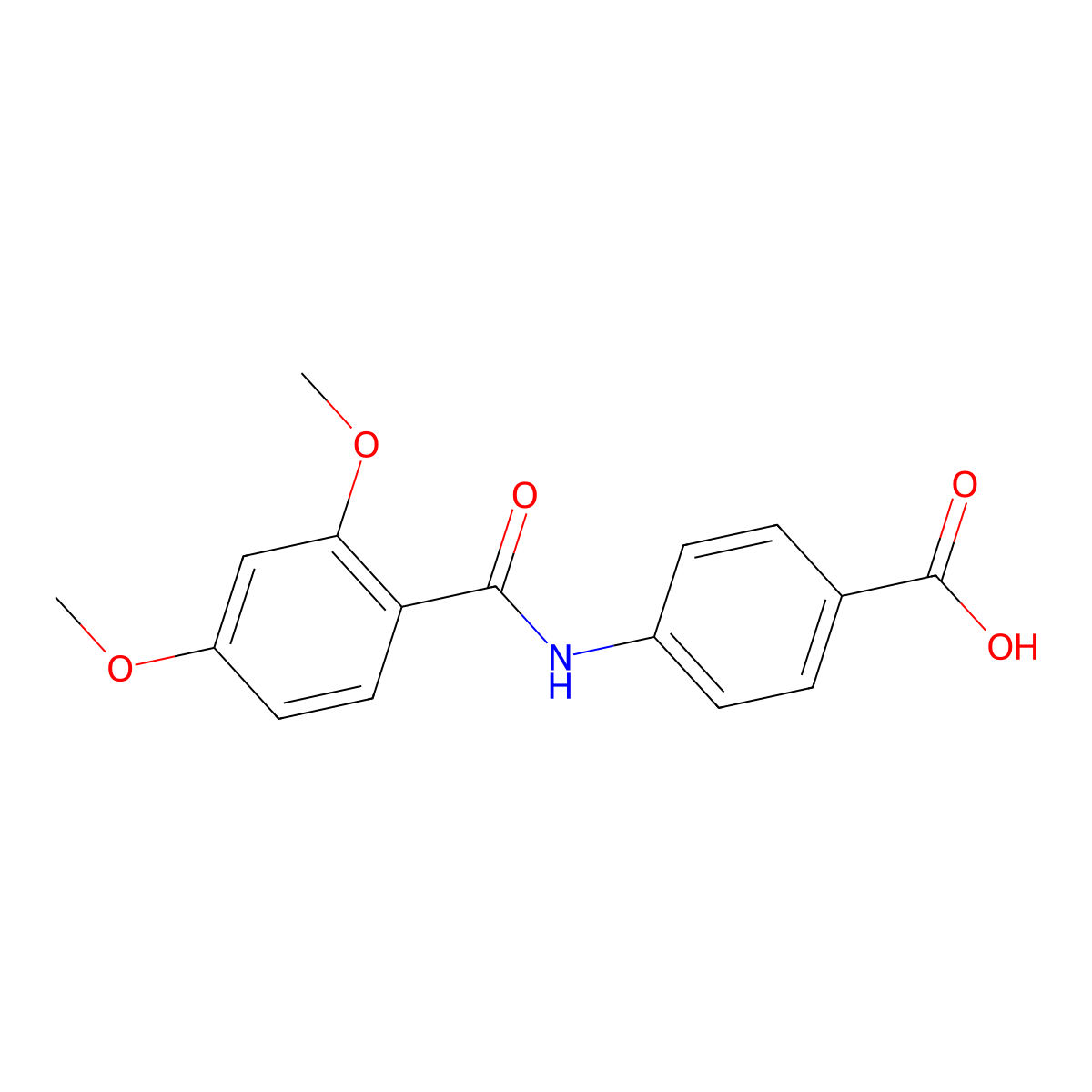 4-[(2,4-Dimethoxybenzoyl)amino]benzoic acid molecular structure, CAS 664993-54-8