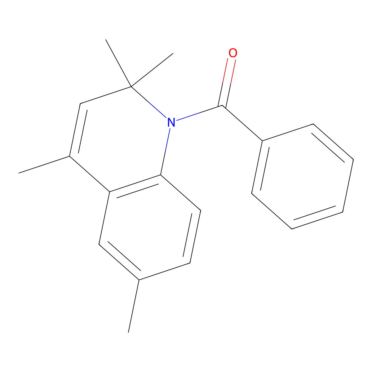 Phenyl-(2,2,4,6-tetramethylquinolin-1-yl)methanone molecular structure, CAS 664993-97-9