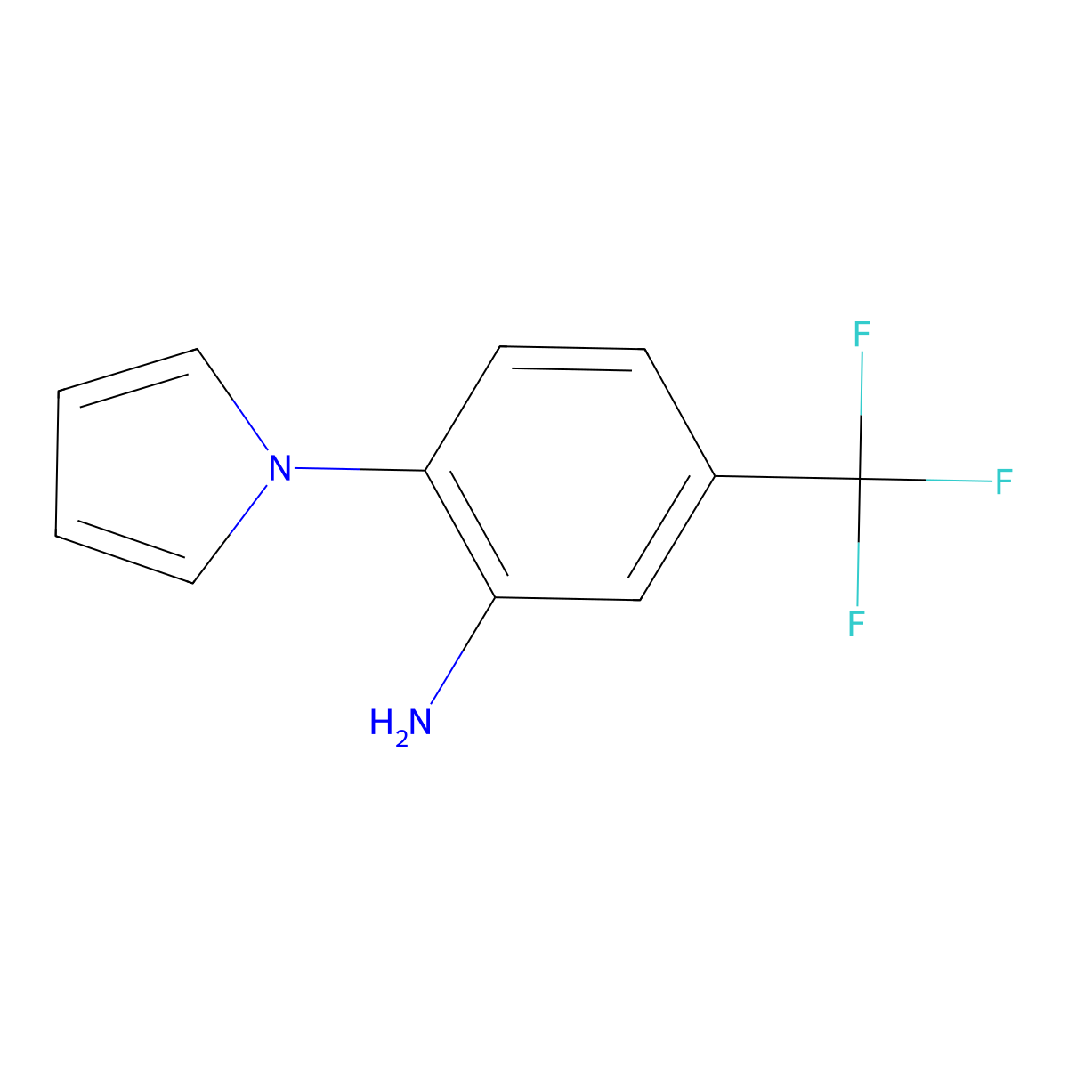 2-(1H-pyrrol-1-yl)-5-(trifluoromethyl)aniline molecular structure, CAS 664997-23-3