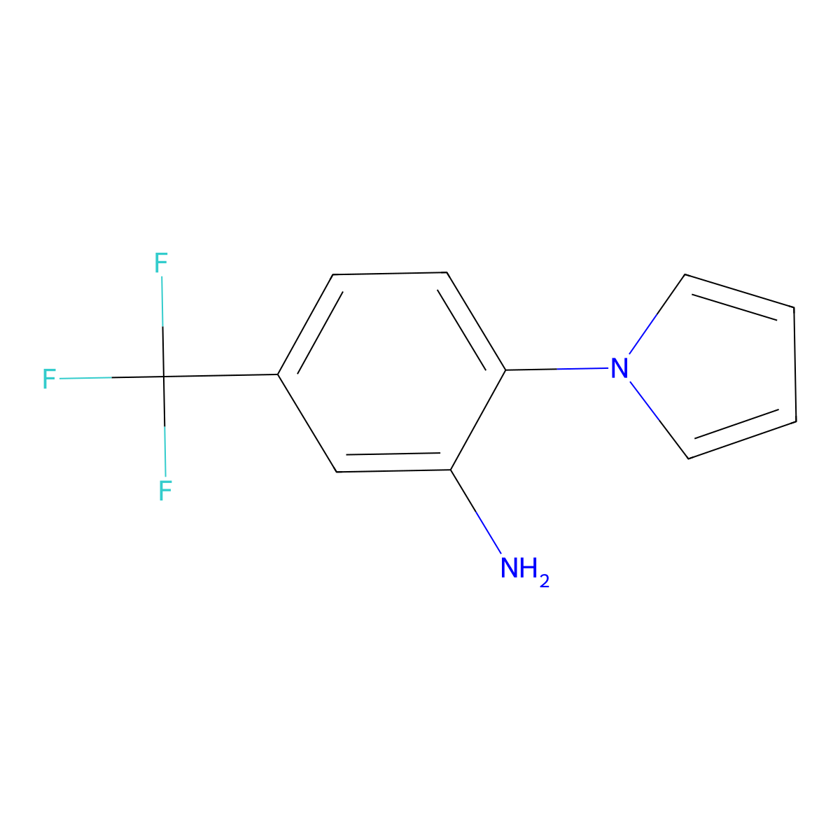 2-(1H-pyrrol-1-yl)-5-(trifluoromethyl)aniline molecular structure, CAS 664997-23-3
